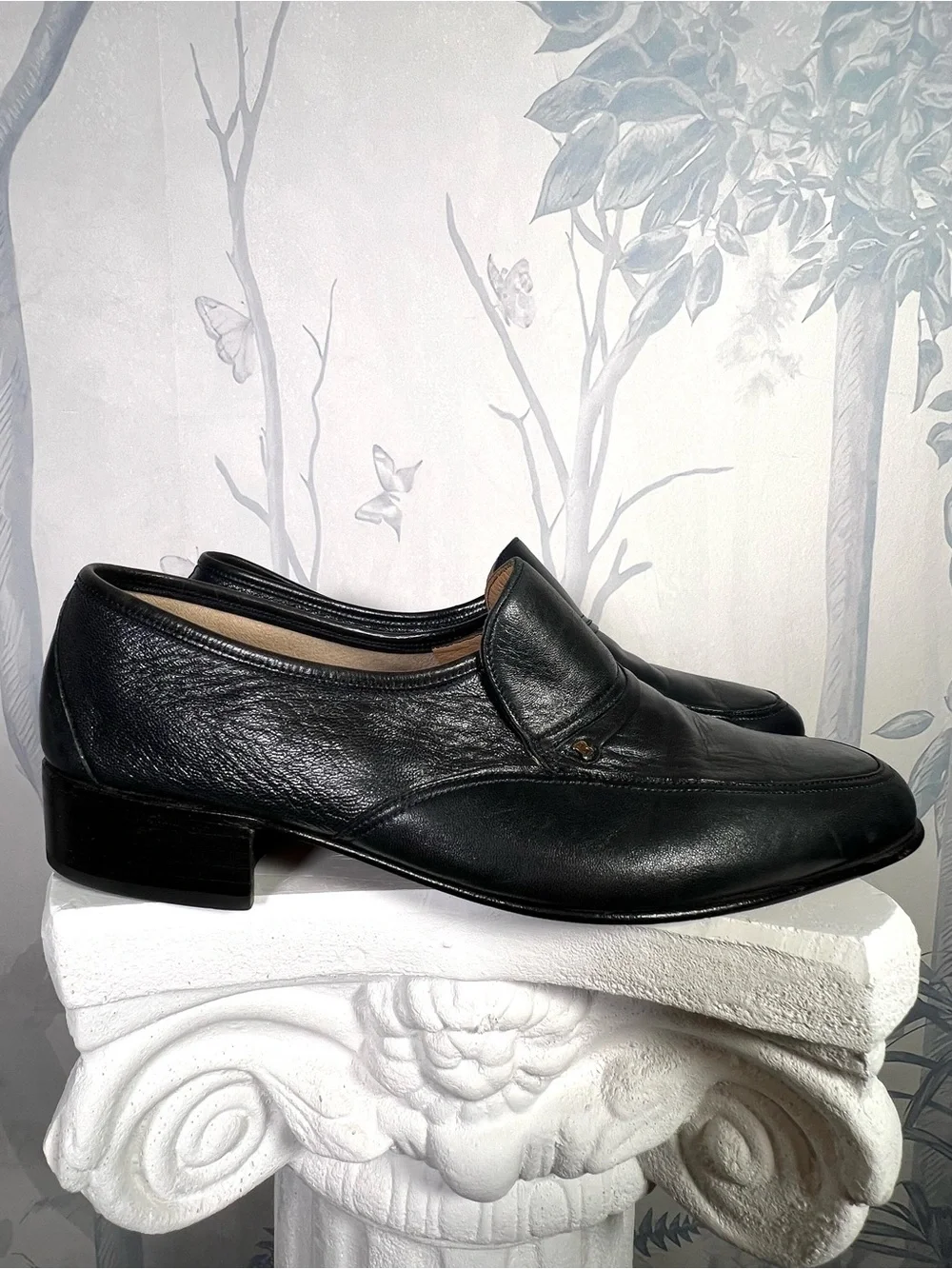 Bally Black Leather Slip-On Loafers Men’s 8